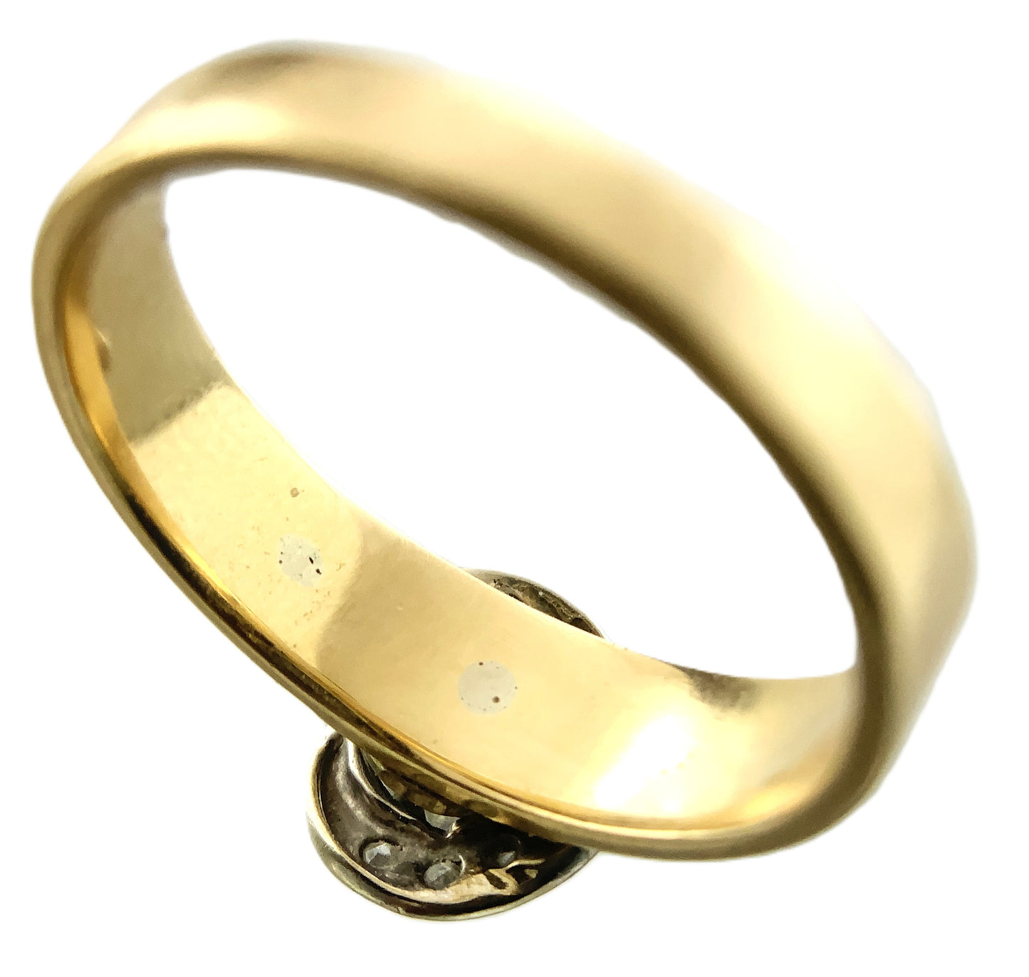 14K Yellow Gold Solitaire Cluster Two Tone Diamond .53 Total Carats Size 7 Ring AU428