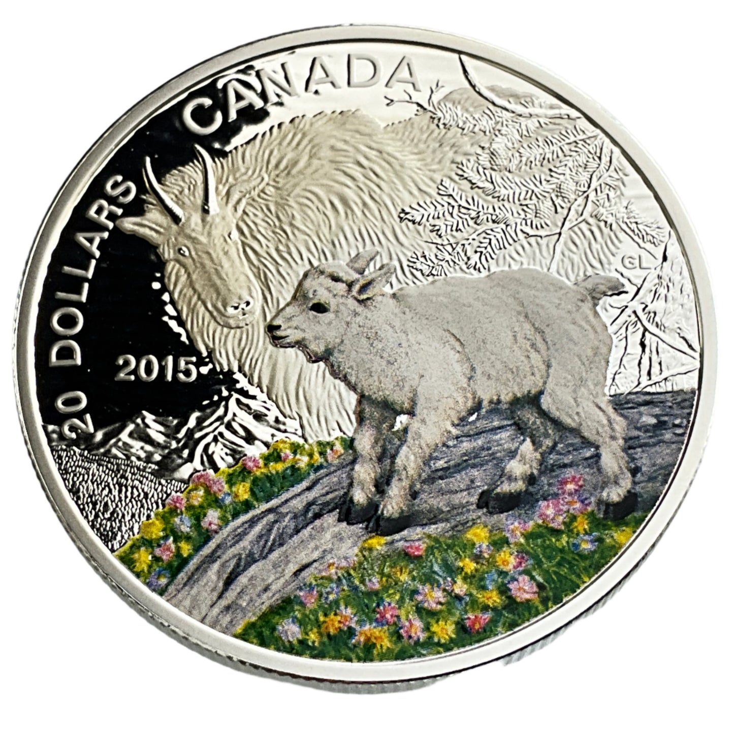 1.01 ozt Mountan Goat 9999 Silver $20