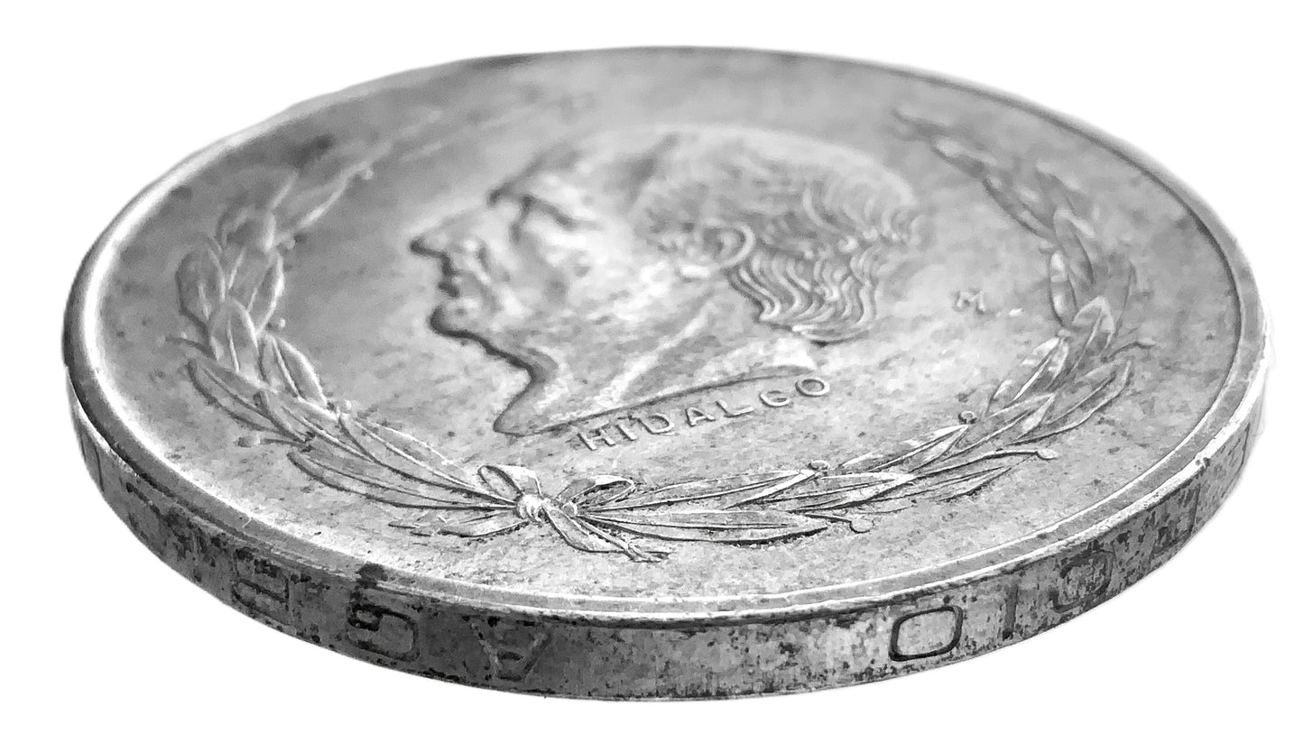 .639 ozt 1953 Hidalgo Mexico Silver 5 Pesos