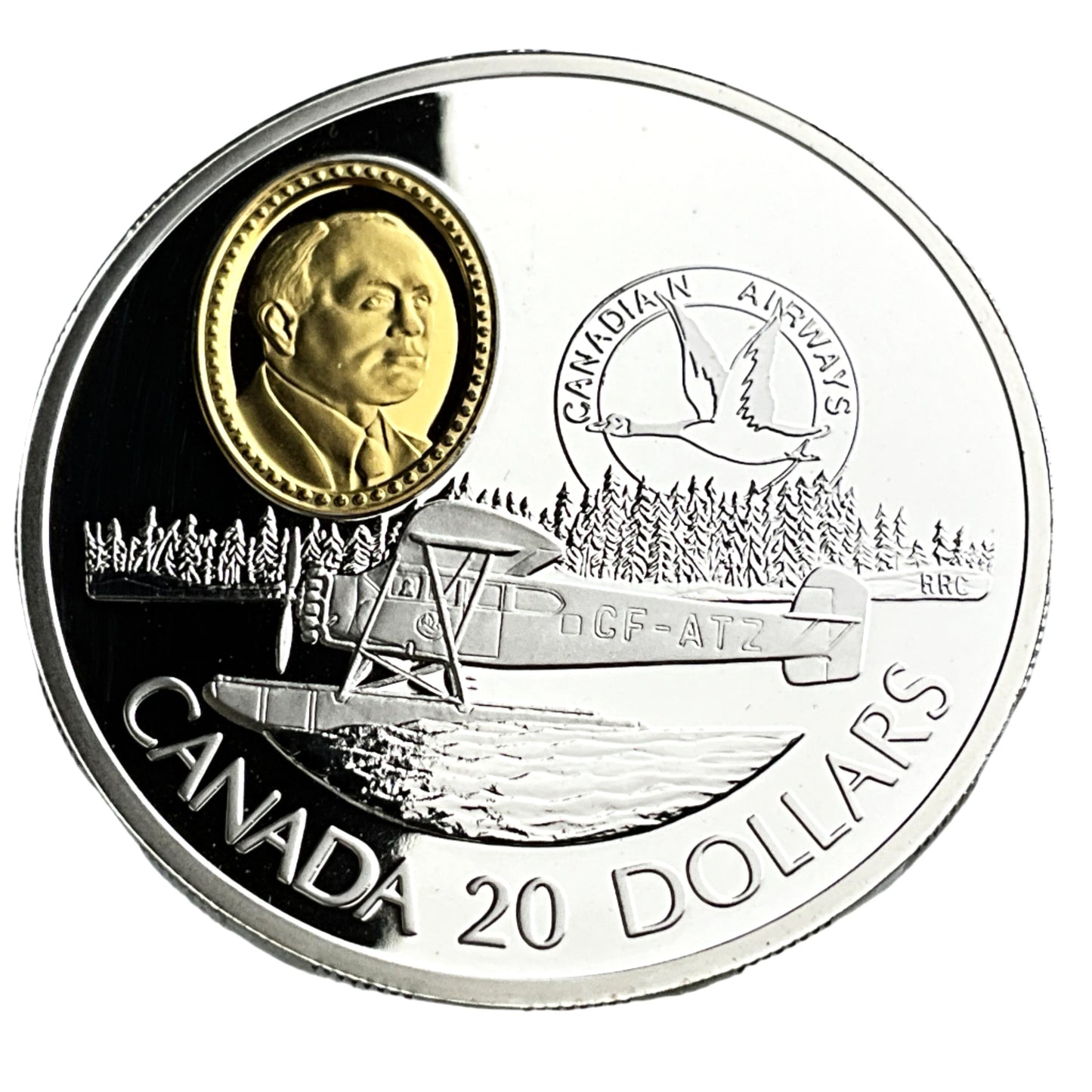 .925 ozt Fairchild 71c RCM Silver $20 Coin