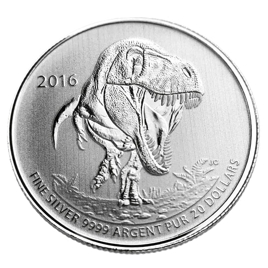 .250 ozt Tyrannosaurus Rex 9999 Silver $20