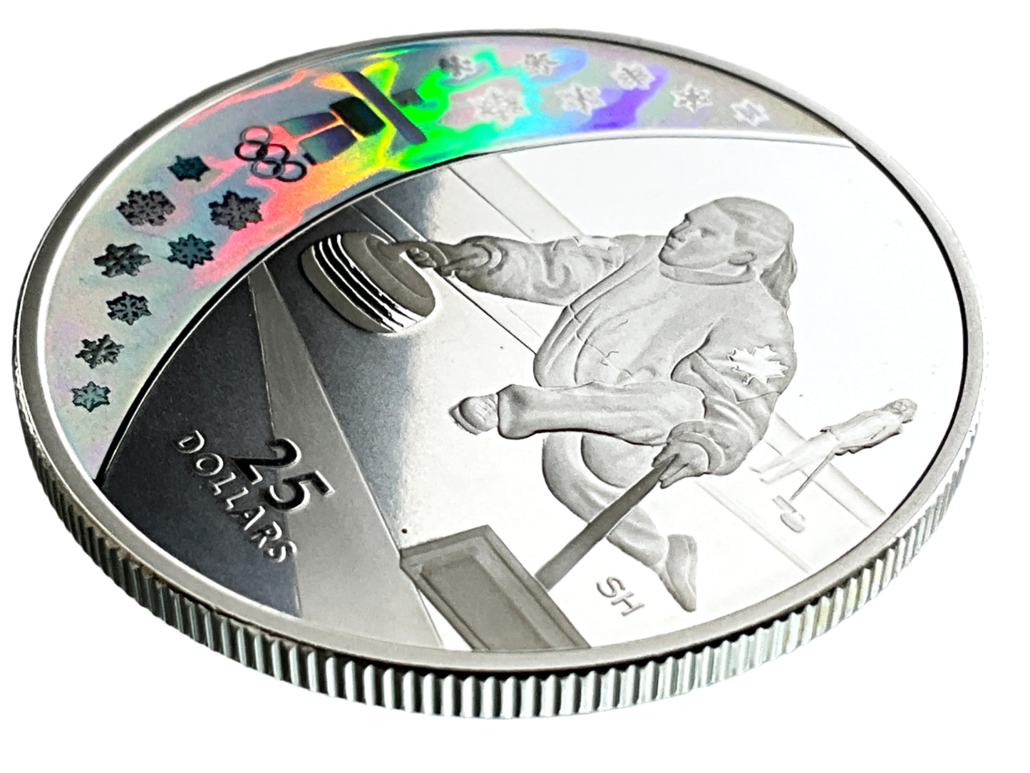 .826 ozt Olympic Curling Silver $25 Coin