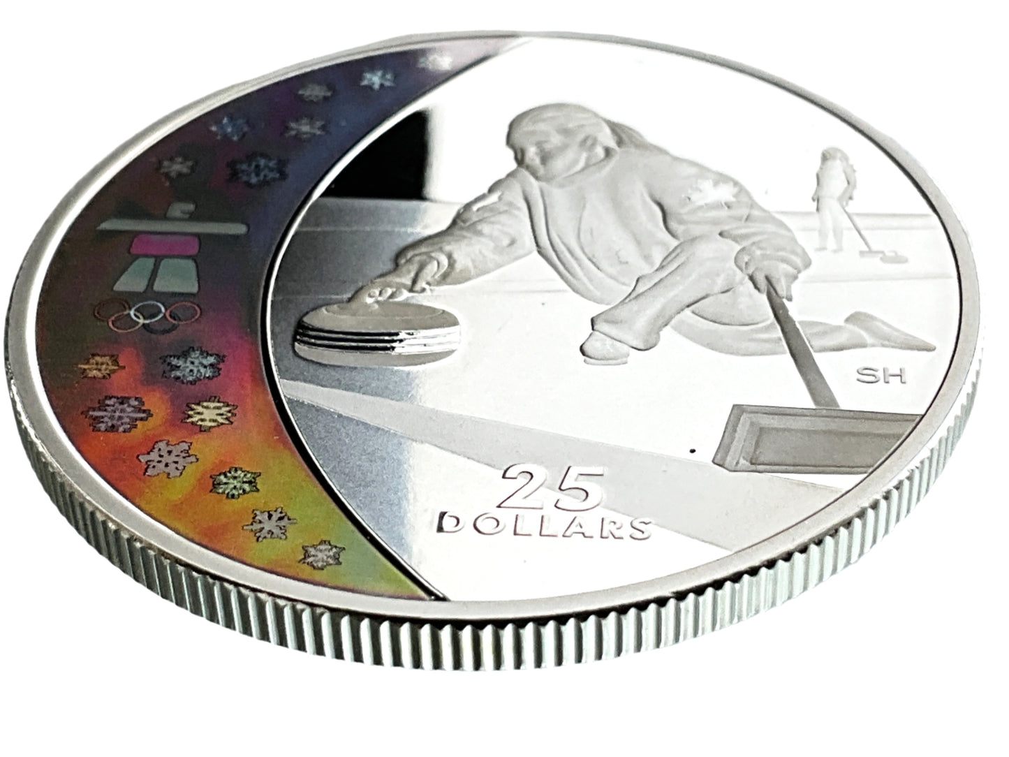 .826 ozt Olympic Curling Silver $25 Coin