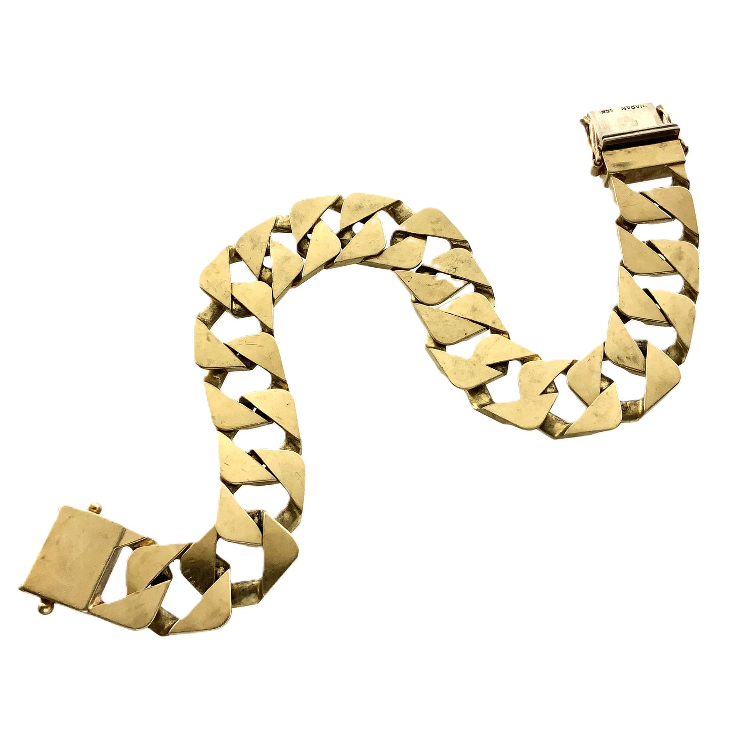 10K Yellow Gold Link Chain 9in x 12.73mm Bracelet