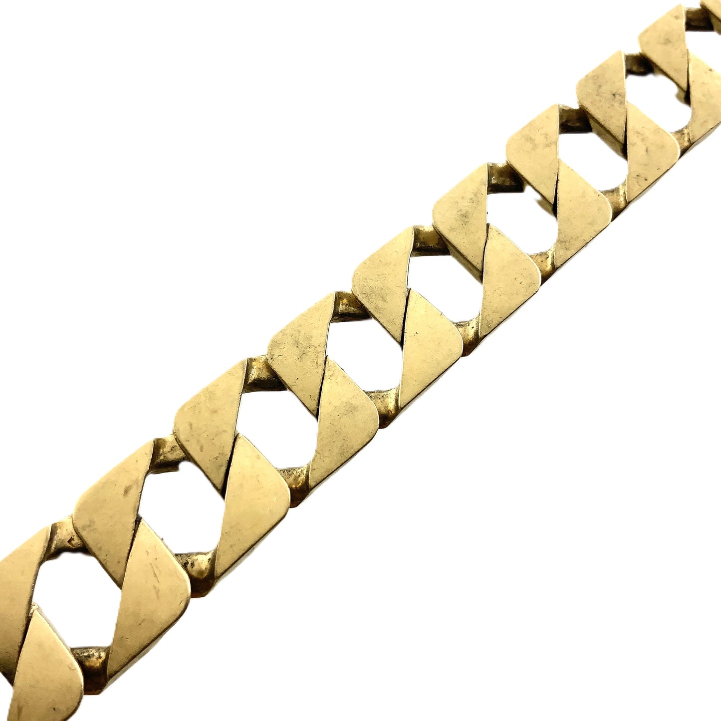 10K Yellow Gold Link Chain 9in x 12.73mm Bracelet