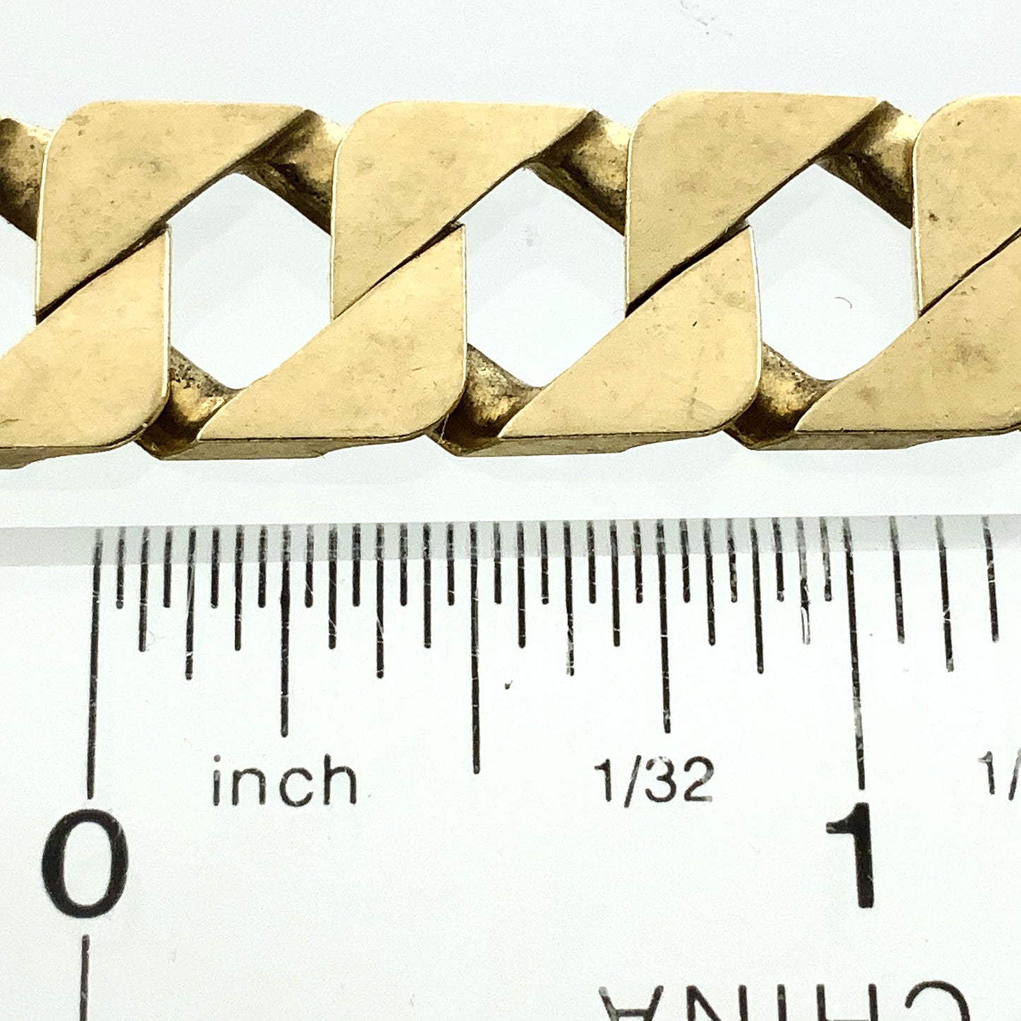 10K Yellow Gold Link Chain 9in x 12.73mm Bracelet