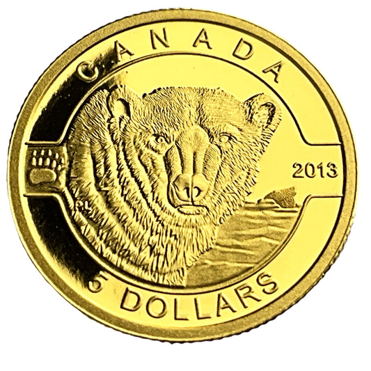 .100 ozt Polar Bear 9999 Gold Coin