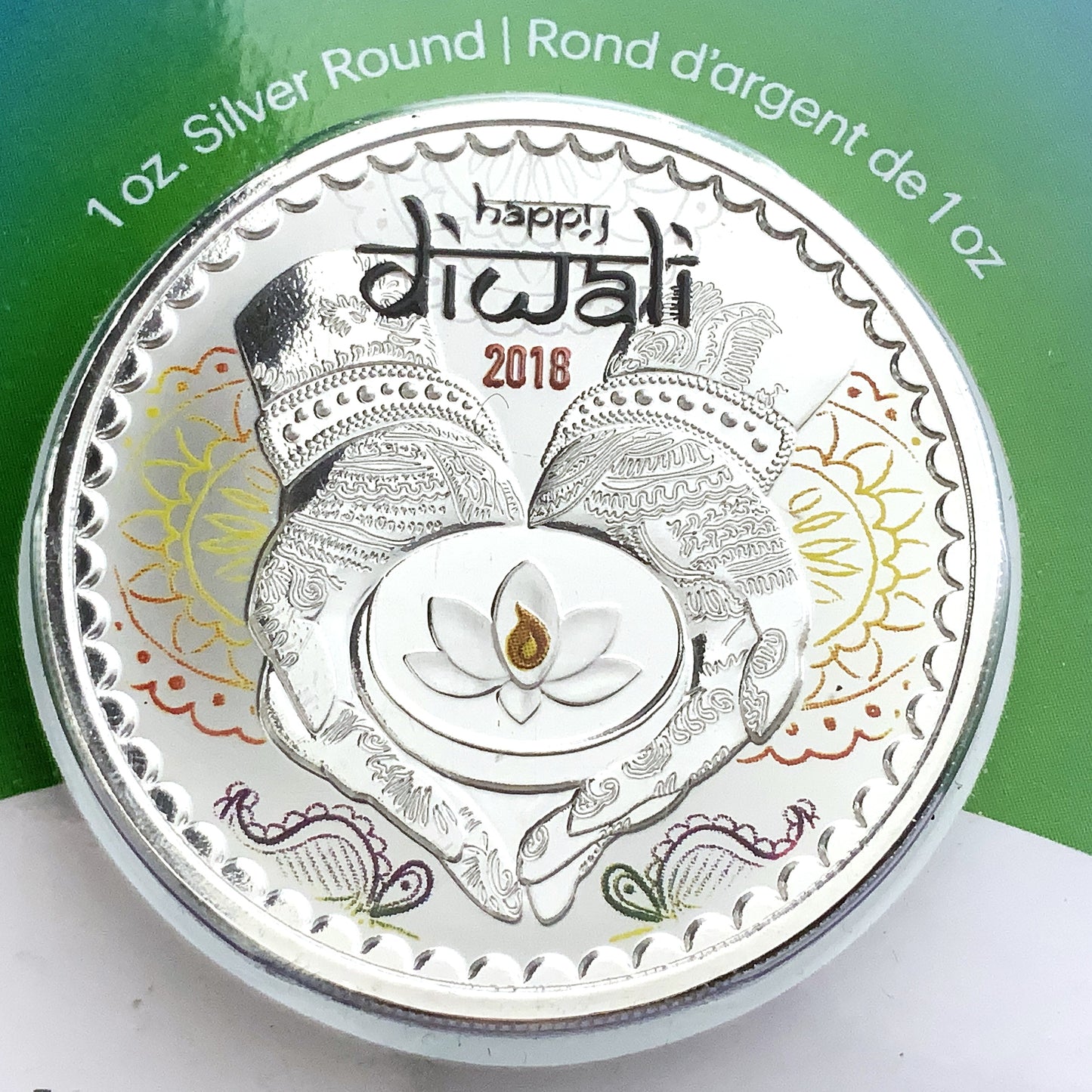 1 ozt TD Diwali Bank 9999 Silver Round