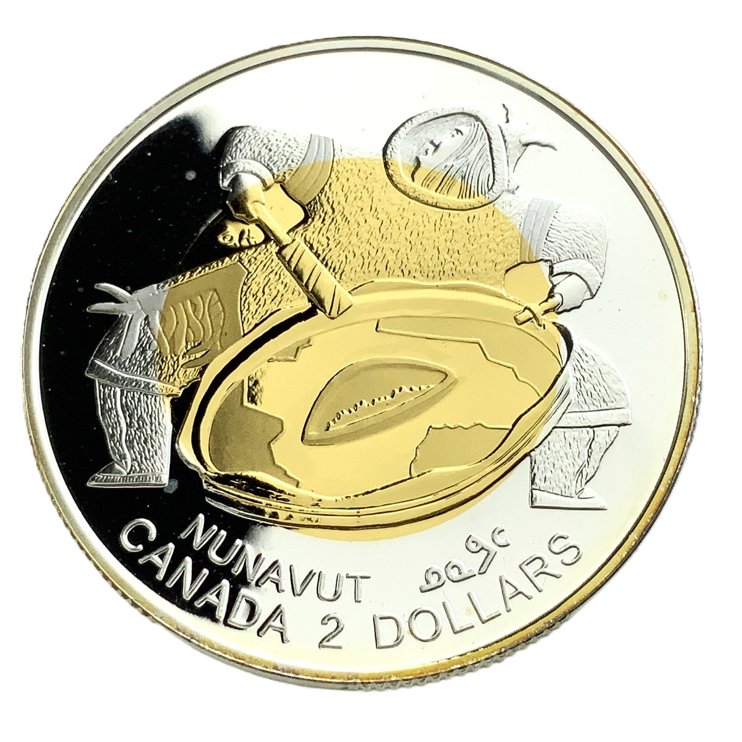 .263 ozt Nunavut Inuit Drum Proof Silver $2