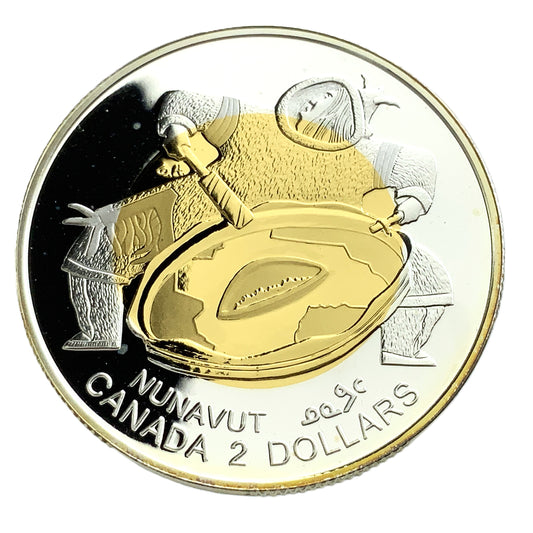 .263 ozt Nunavut Inuit Drum Proof Silver $2