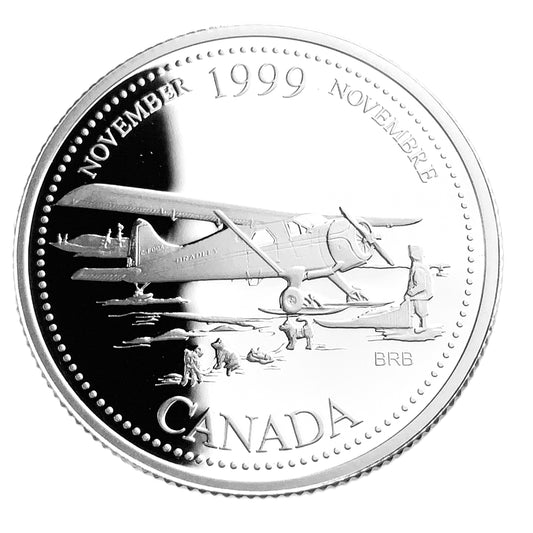 .175 ozt November Airplane Open North Silver 25¢