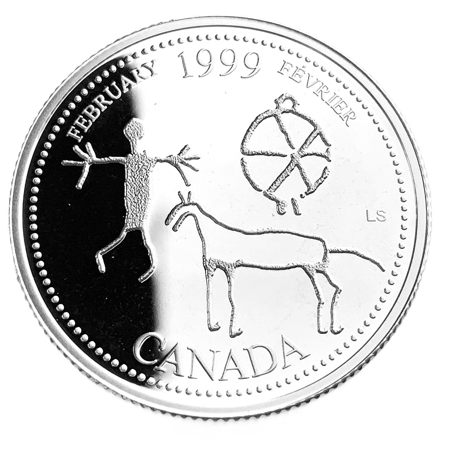 .175 ozt February Etched in Stone Silver 25¢