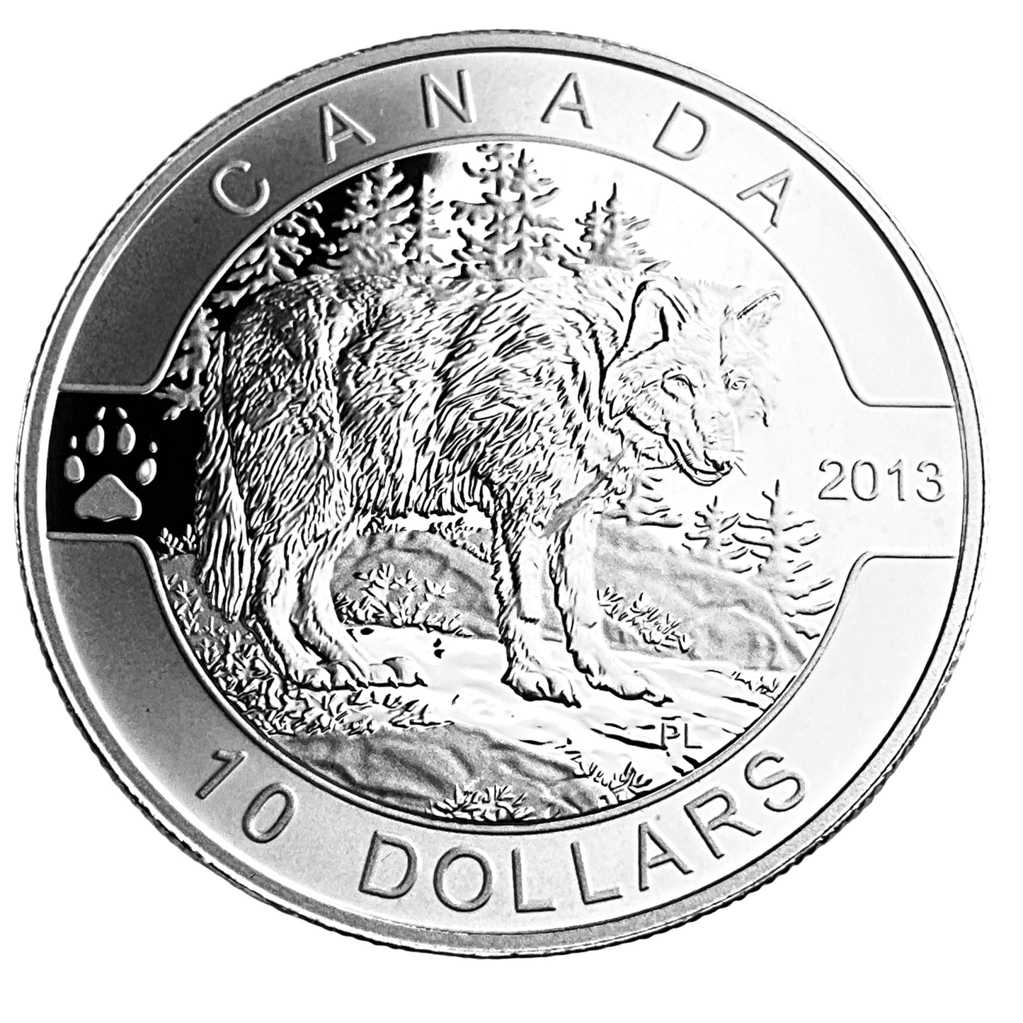 .510 ozt The Wolf 9999 Silver $10 Coin
