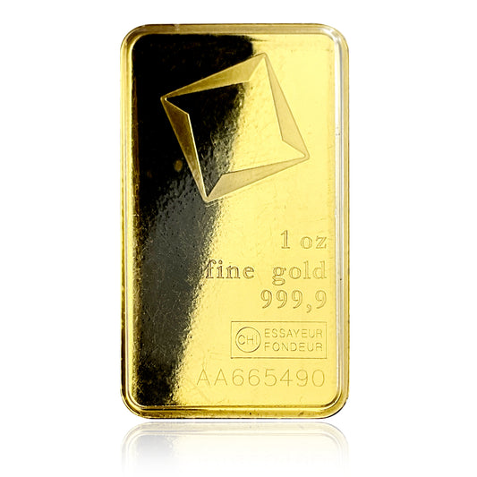 1 ozt Valcambi 9999 Gold Bar