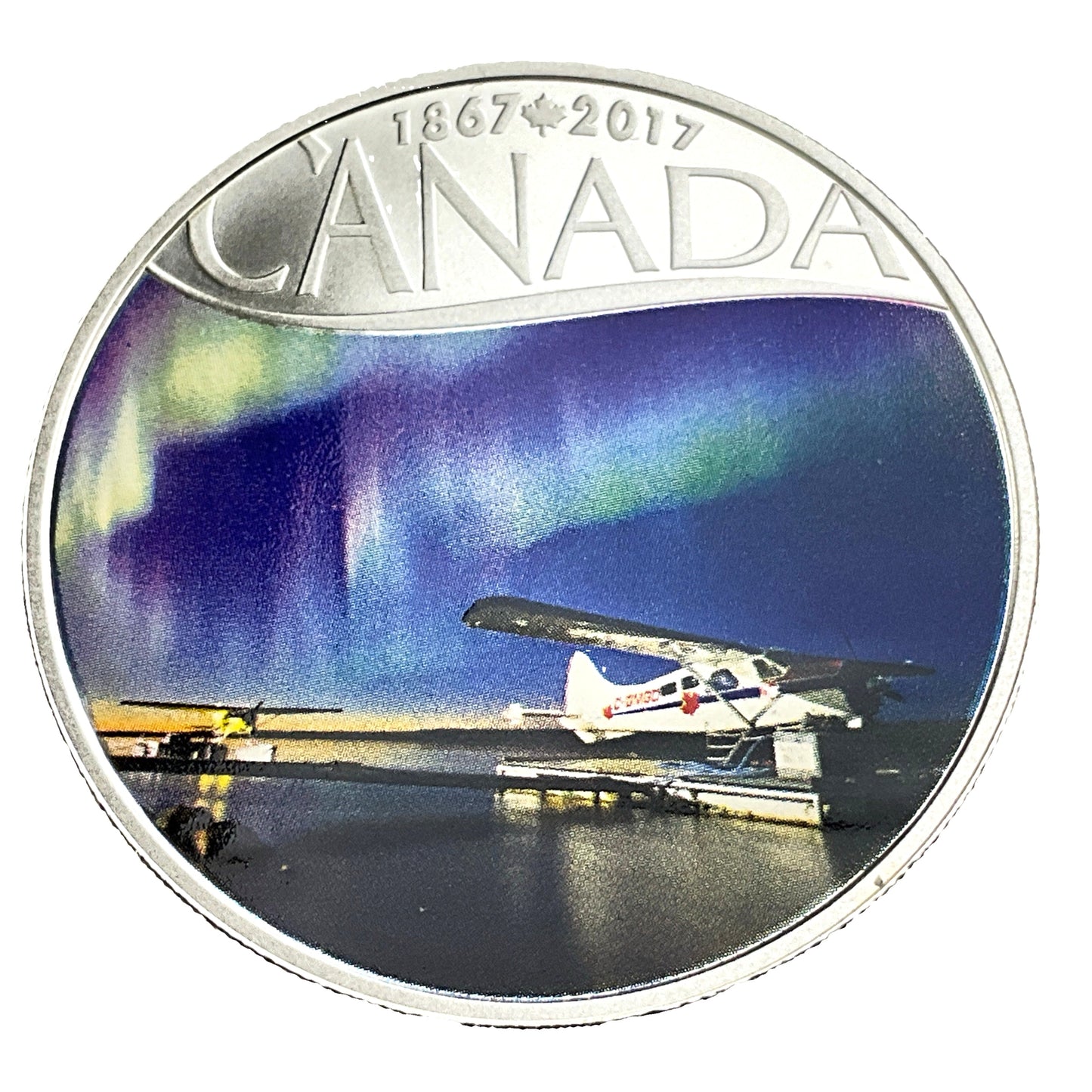 .510 ozt Float Planes 9999 Silver $10 Coin