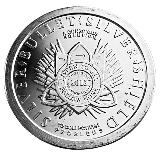 1 ozt Cannabis 999 Silver Shield Round