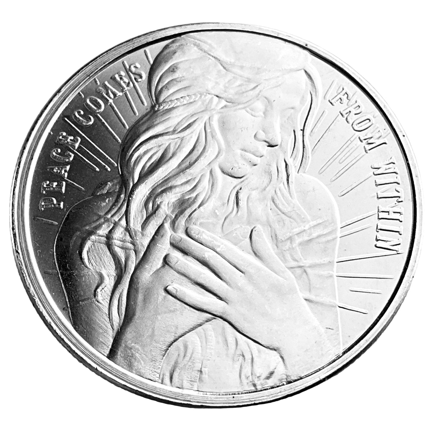 1 ozt Peace Comes From Within 999 Silver
