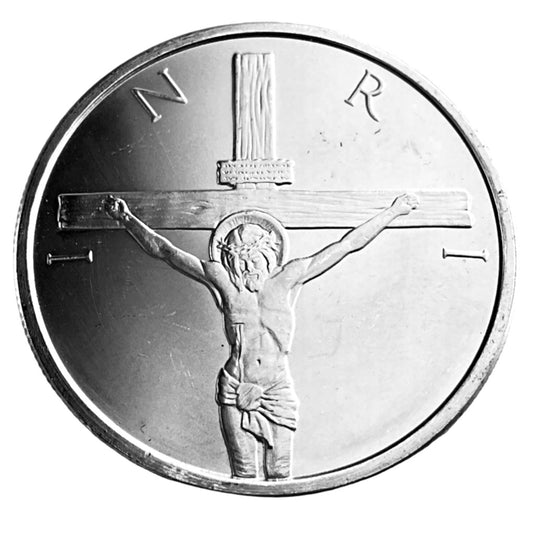 1 ozt INRI Jesus Crucifixion 999 Silver
