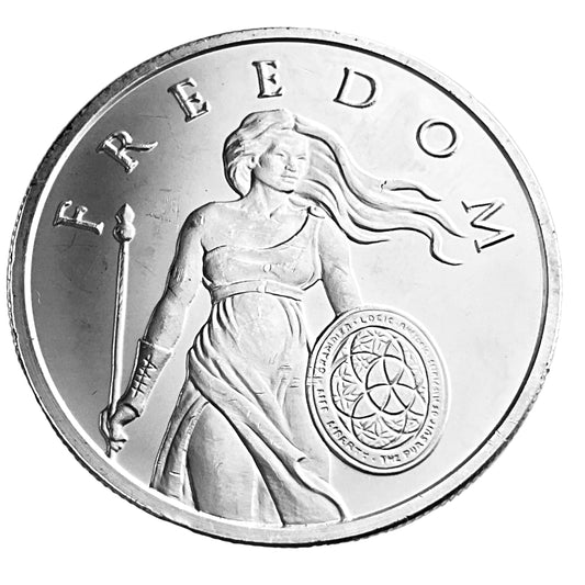 1 ozt Standing Freedom 999 Silver Round