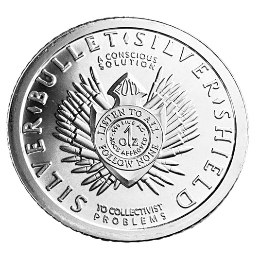 1 ozt Trivium 999 Silver Shield Round