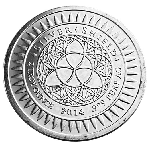 2 ozt Debt Means Death 999 Silver Round