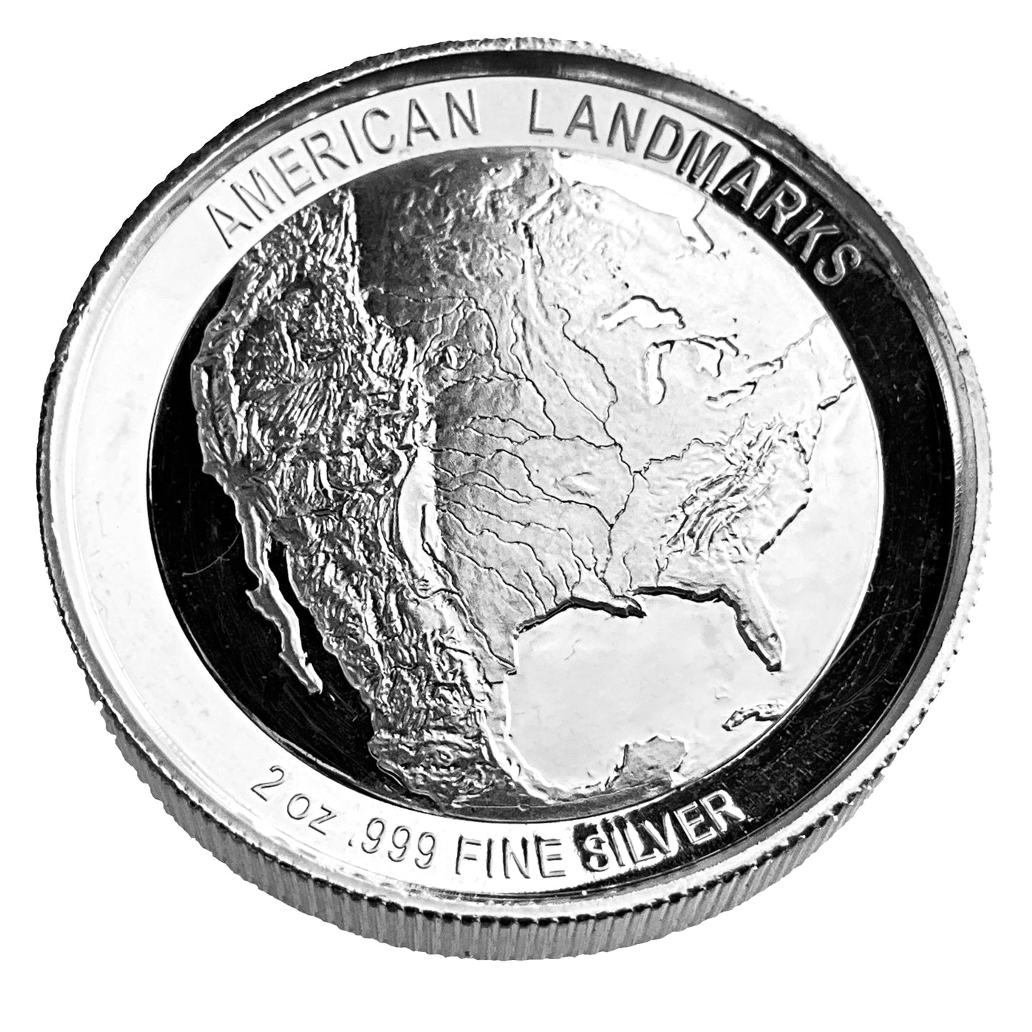 2 ozt Grand Canyon High Relief 999 Silver $1