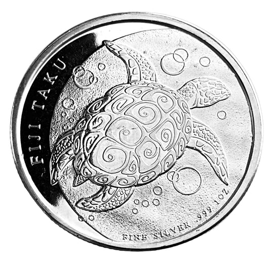 1 ozt Hawksbill Taku Turtle 999 Silver $2