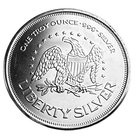 1 ozt A-Mark Liberty 999 Silver Round