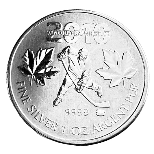 1 ozt Olympic Hockey Player 9999 Silver $5