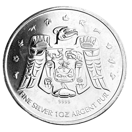 1 ozt Maple Thunderbird 9999 Silver $5 Coin