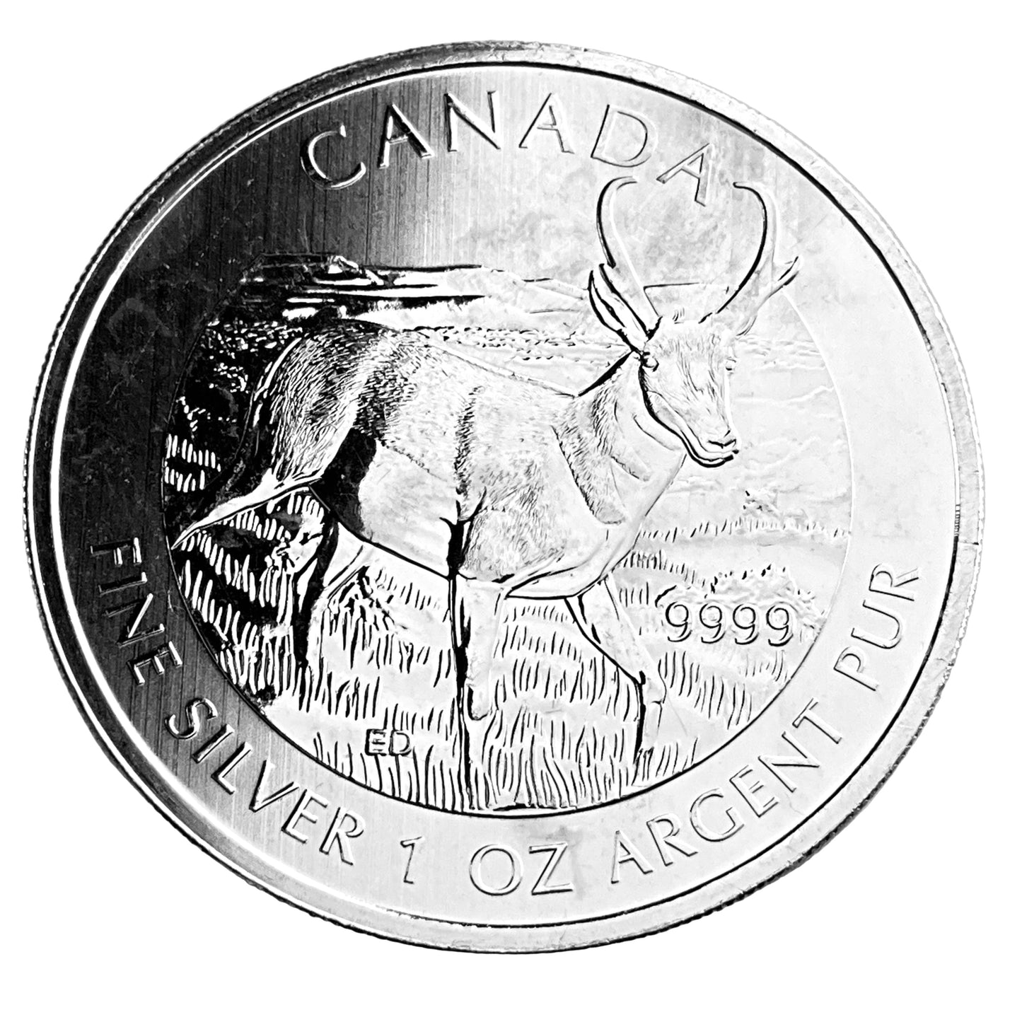 1 ozt Pronghorn Antelope 9999 Silver $5