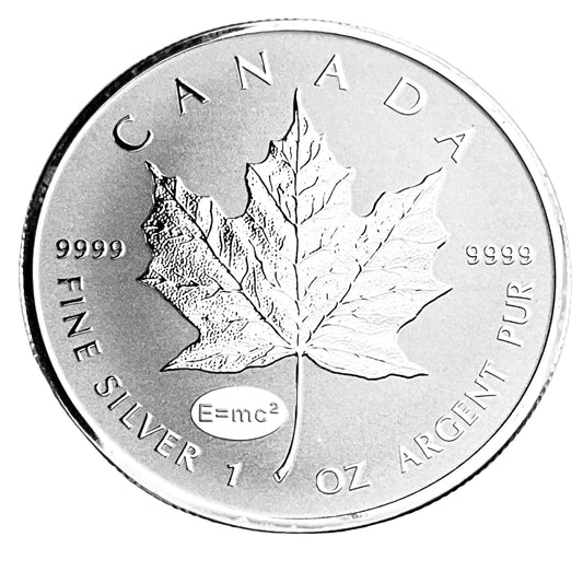 1 ozt Einstein E=mc2 Privy 9999 Silver $5