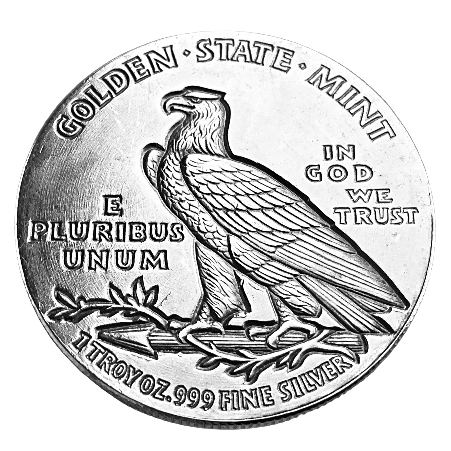 1 ozt Incuse Indian Liberty 999 Silver