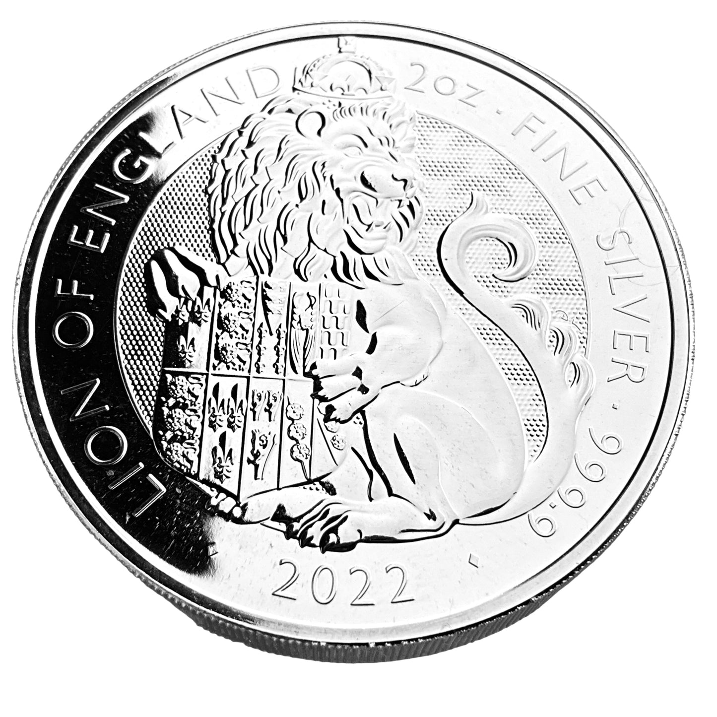 2 ozt Tudor Lion of England 9999 Silver £5