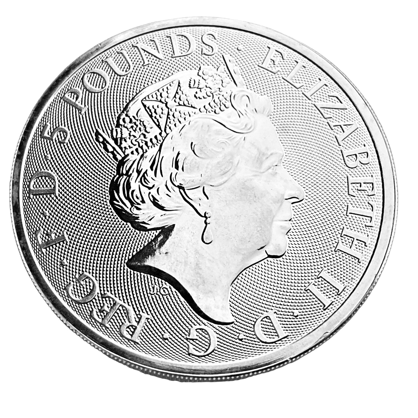 2 ozt Tudor Lion of England 9999 Silver £5