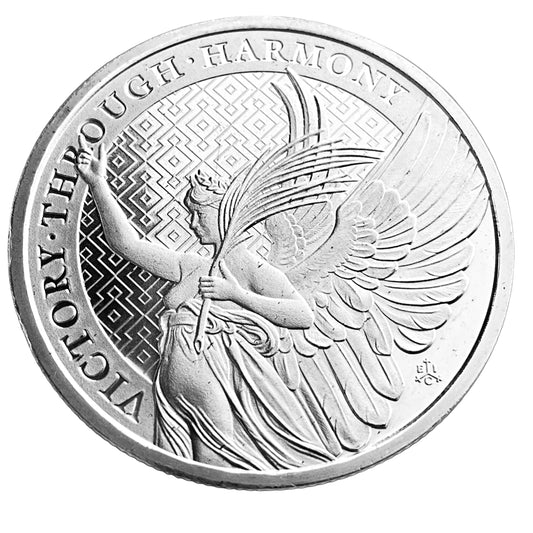 1 ozt Victory Through Harmony 999 Silver £1