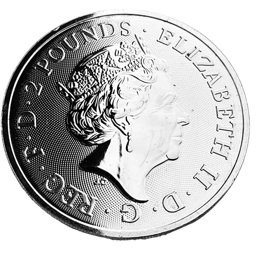 1 ozt Two Dragons 999 Silver Coin