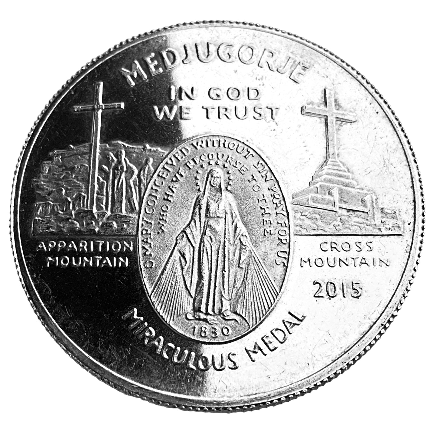 1 ozt Mary Queen of Peace 999 Silver