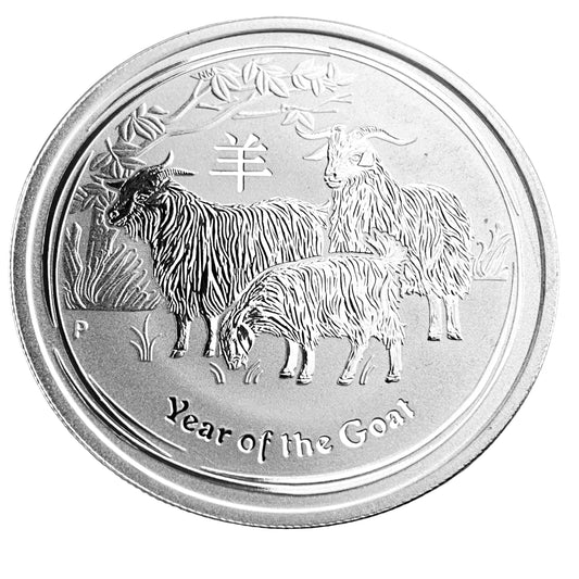 .500 ozt Year of the Goat 999 Silver Coin