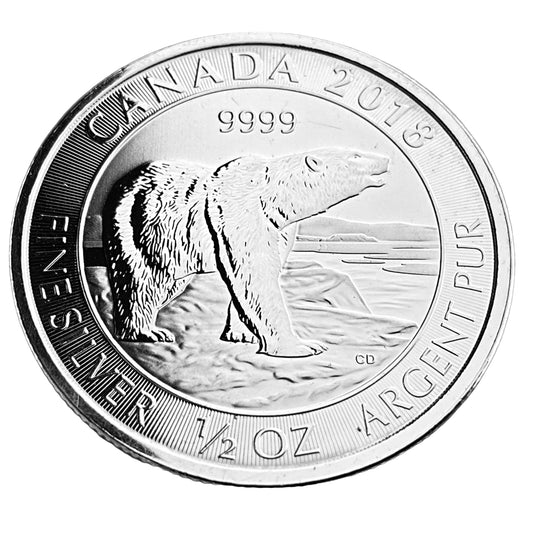 .500 ozt Polar Bear 9999 Silver $2 Coin