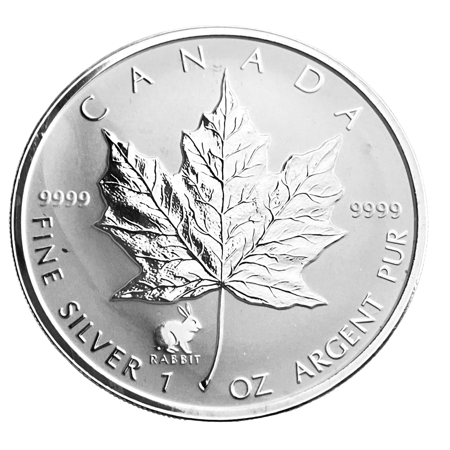 1 ozt Maple Rabbit Privy 9999 Silver $5 Coin