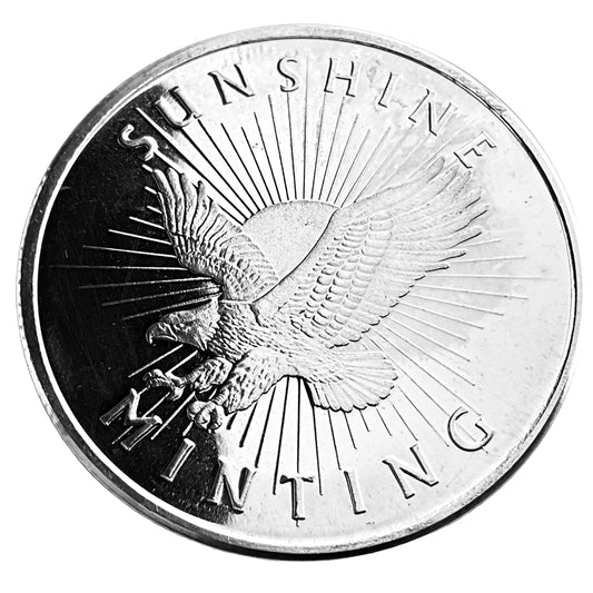 1 ozt Sunshine Mint 999 Silver Round