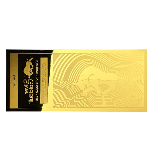 1/10 gram Bull Aurum 24k 9999 Gold Sheet