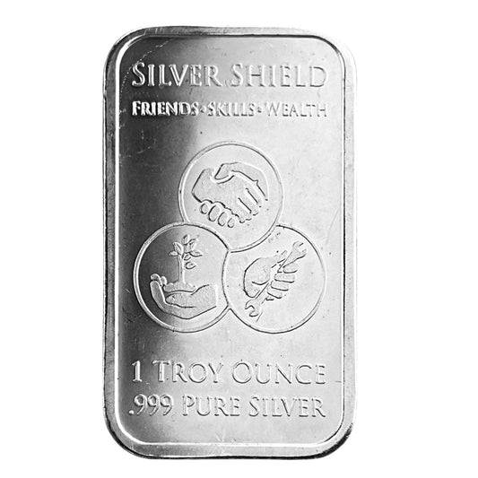1 ozt Den of Thieves 999 Silver Shield Bar