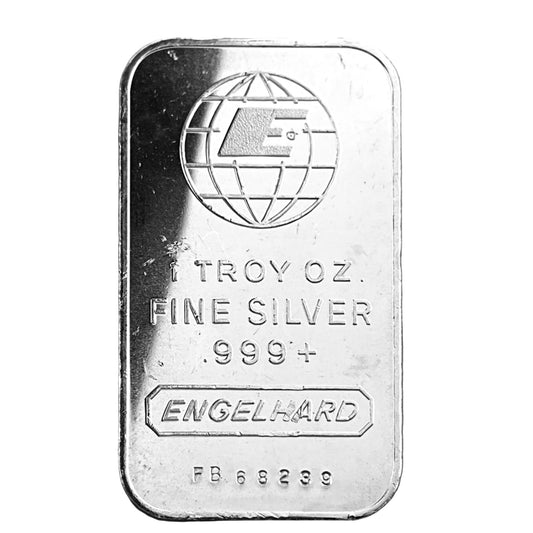 1 ozt Vintage Engelhard 999 Silver Bar