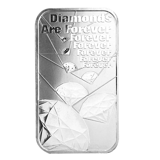 1 ozt 007 Diamonds Forever 9999 Silver