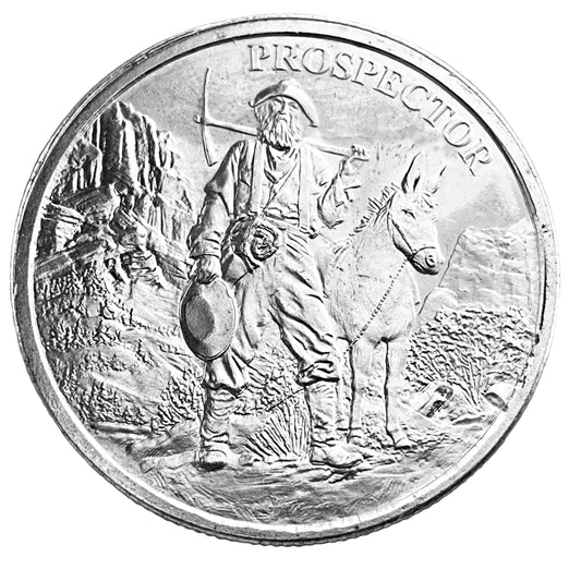 1 ozt Prospector Gold Rush 999 Silver Round