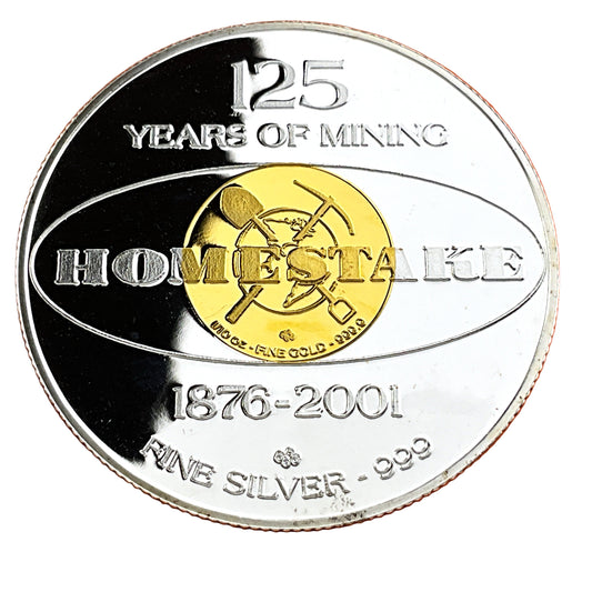 1/10 ozt 9999 Gold Mining & Silver Round