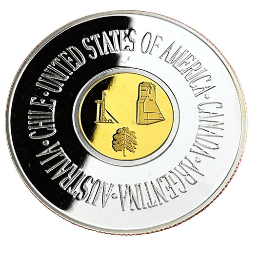 1/10 ozt 9999 Gold Mining & Silver Round