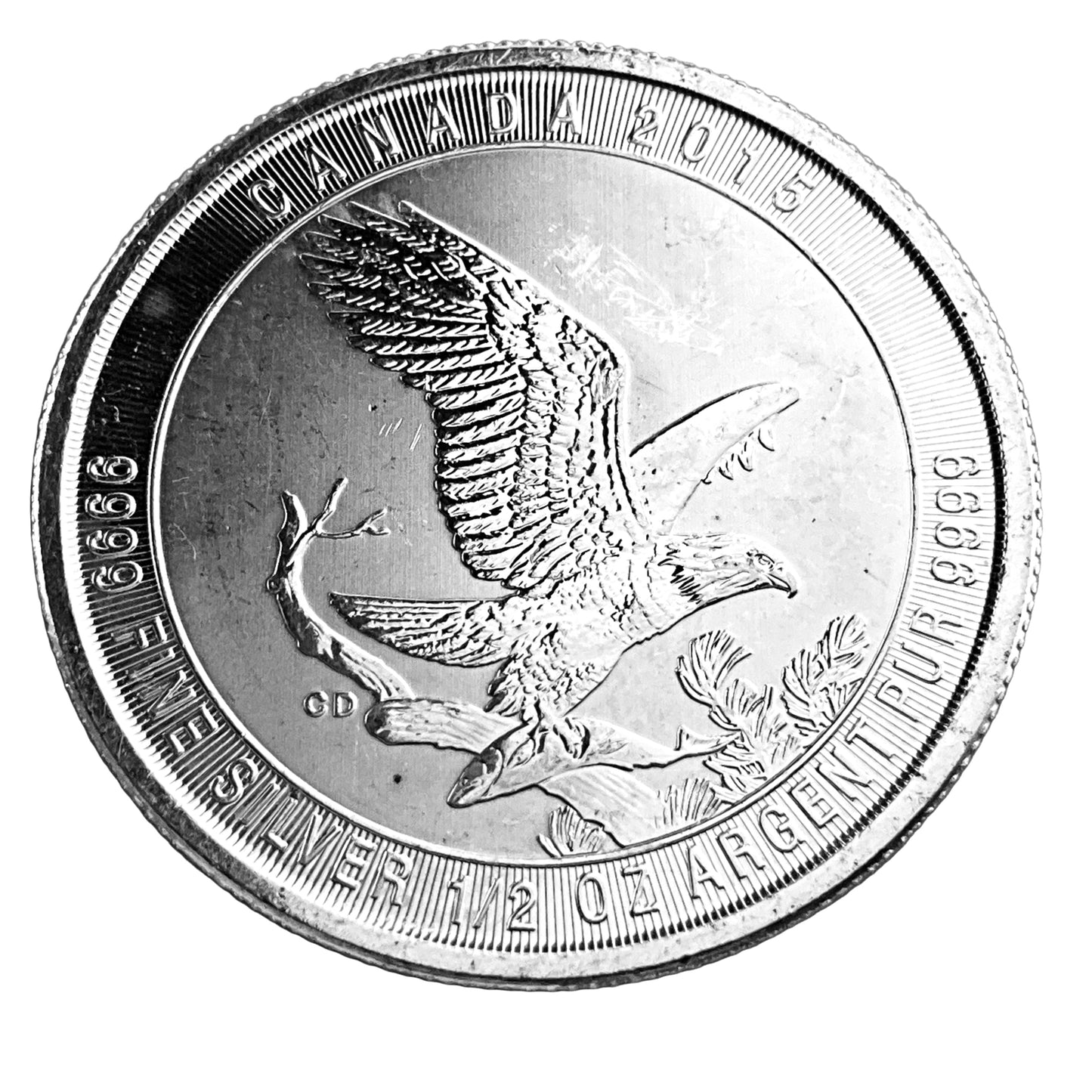 .500 ozt Bald Eagle 9999 Silver $2 Coin